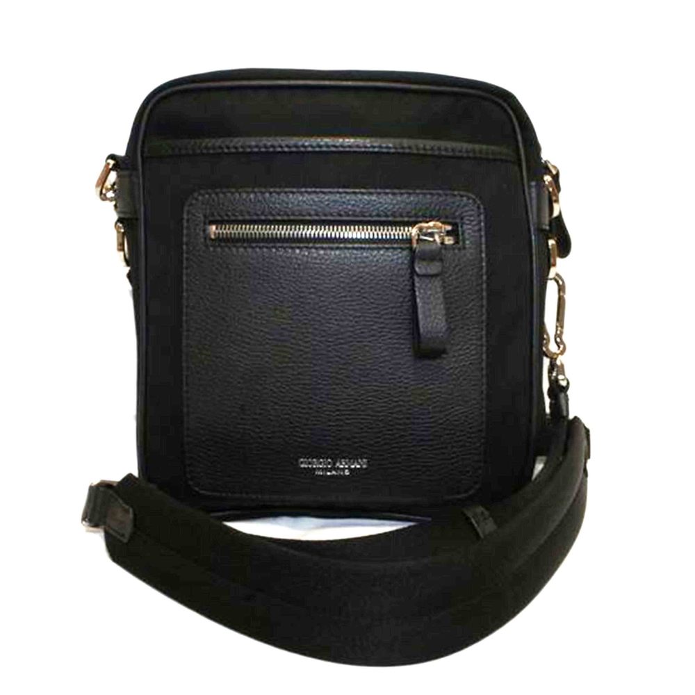 Giorgio Armani Nylon Shoulder Bag Black